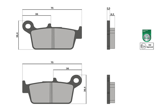 Pastiglie freno Brake Pads omologate