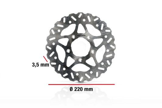 Disco freno whoop disc MHR Ø esterno 220 spessore 3,5mm