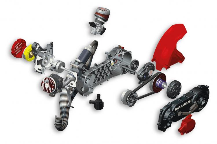 Motore Completo Malossi RC-ONE 94cc NON ASSEMBLATO Piaggio (Ruota 12/13)